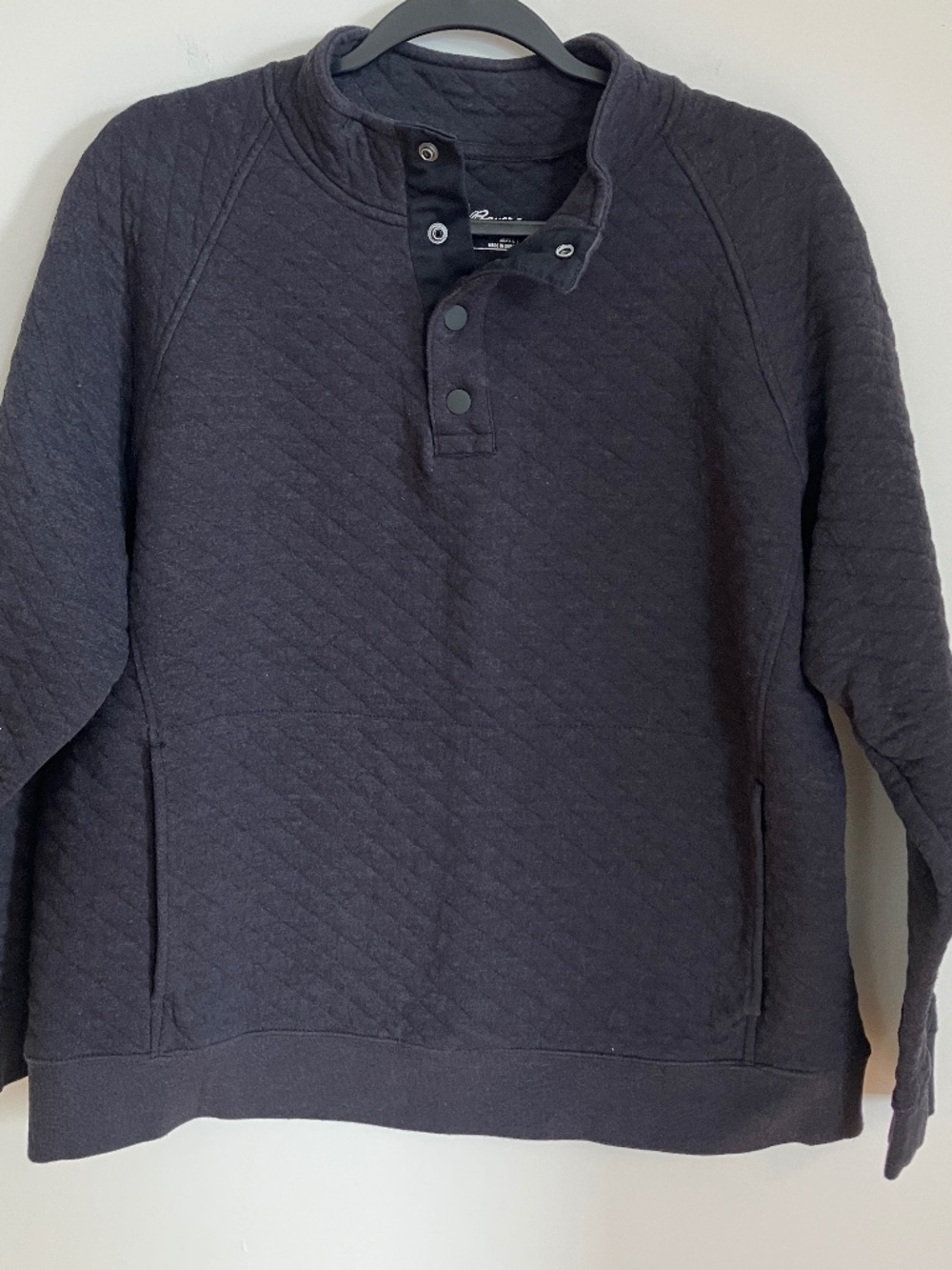 Eddie Bauer Men's L quilted snap pullover